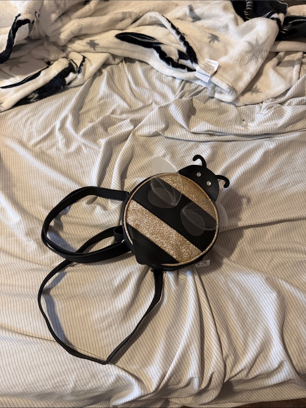 Bath & Body Works Black and Gold Bee Mini Backpack